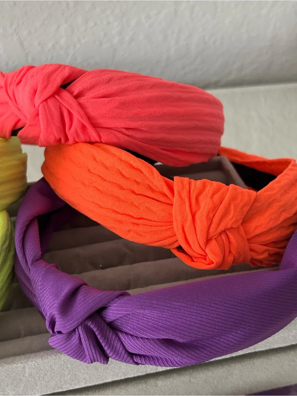 🌈✨ Neon Knot Headbands Set Bright Pink Orange Green Purple NWT Cute Fun